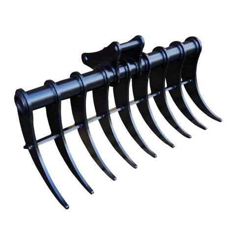 compact excavator root rake|excavator land clearing rakes.